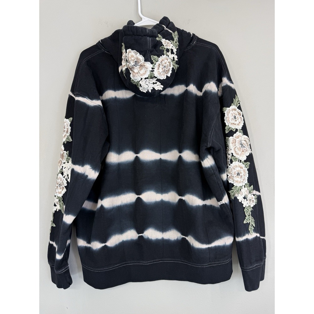 Civil Regime Hoodie Medium Floral Embroidered Tie Dye - Picture 6 of 14